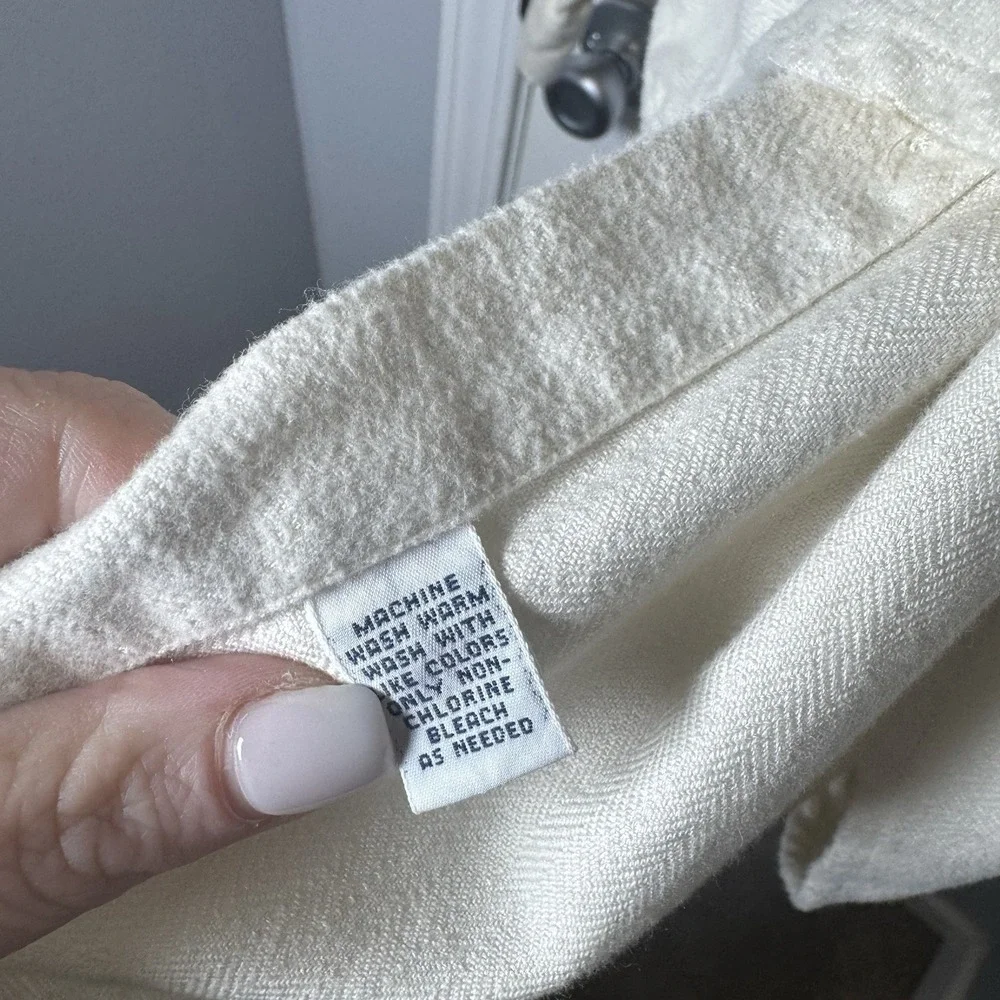 Vintage Polo Ralph Lauren Shirt 2XL Beige GI Ivory 100% Cotton
